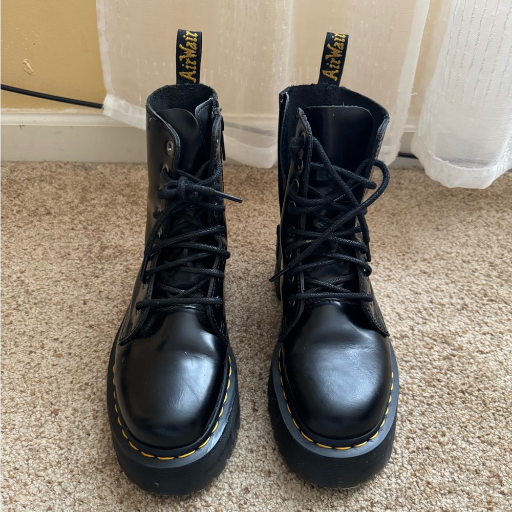 Dr. Martens “Jadon” Smooth Black Leather Boots
